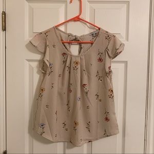 Linen Flower Blouse